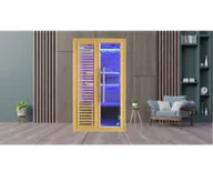 Sauny - Sauna fińska sucha z piecem 1200x1050mm, MOC 6,8 kW, LED, bluetooth, radio model SN-009 - miniaturka - grafika 1